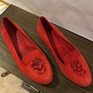 Alexander McQueen flats red skull size: 38